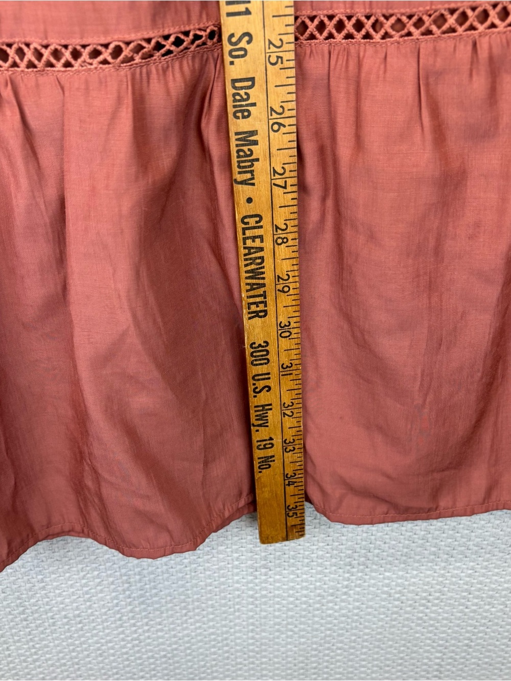 NWT Moon River Anthropologie Pink Mini Tunic Dress Med Boho Bell Sleeve Cottage - Picture 11 of 13